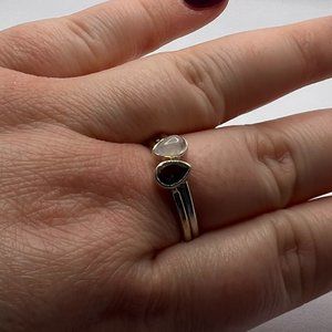 Rainbow Moonstone, Smoky Quartz & Labradorite Stacker Rings (SOLD SEPERATELY)